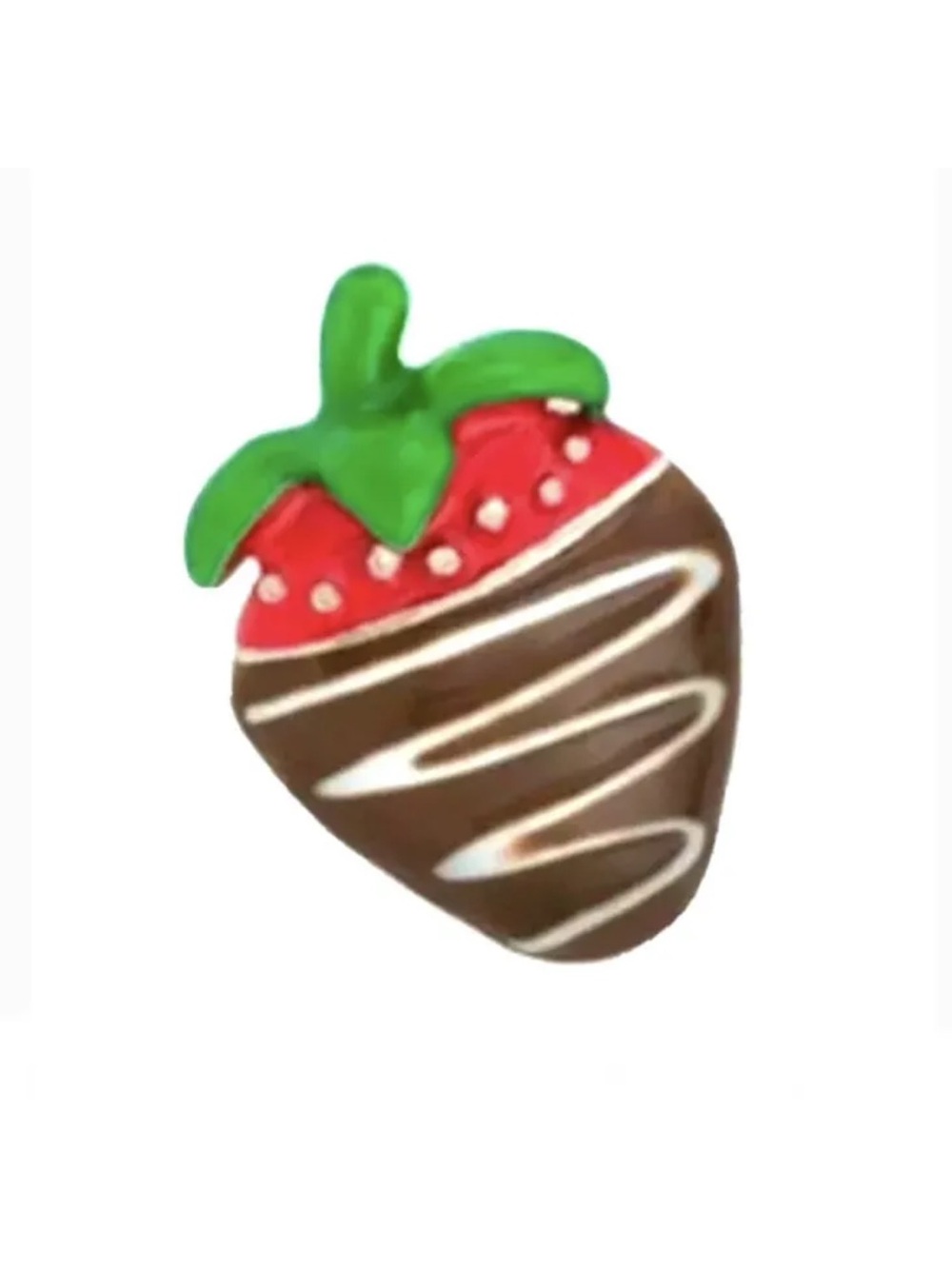 Origami Owl Chocolate Dipped Strawberry Charm - Red Green Brown